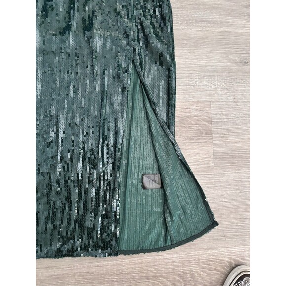 H&M Green Sequin Midi Skirt - Picture 2 of 10